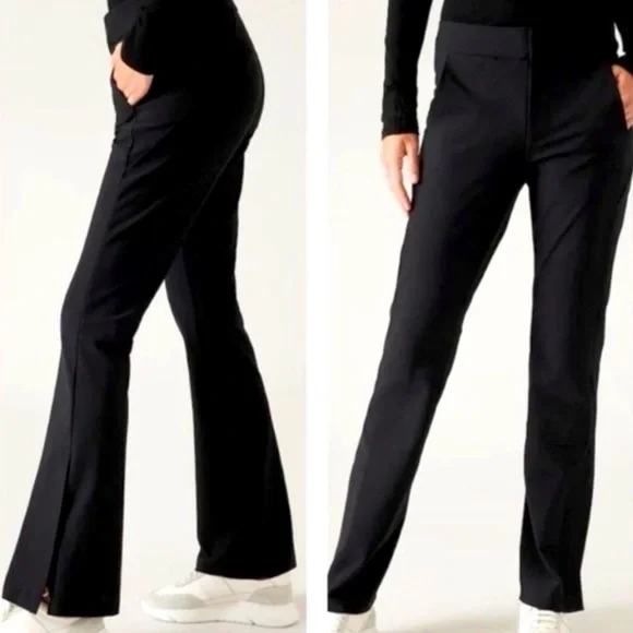 Athleta Stellar Flare Trouser Pant | Black | Size 14 - Picture 4 of 8